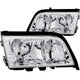 ANZO 1994-2000 Mercedes Benz C Class W202 Crystal Headlights Chrome - Burkken Auto Parts