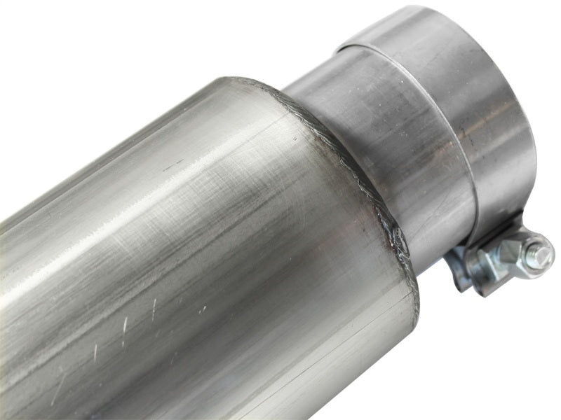aFe Atlas 5in DPF-Back Aluminized Steel Exh Sys, Ford Diesel Trucks 08-10 V8-6.4L (td) Polished tip - Burkken Auto Parts