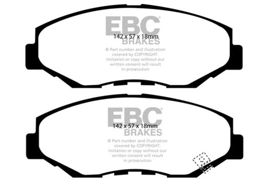 EBC 13-15 Acura ILX 1.5 Hybrid Greenstuff Front Brake Pads - Burkken Auto Parts