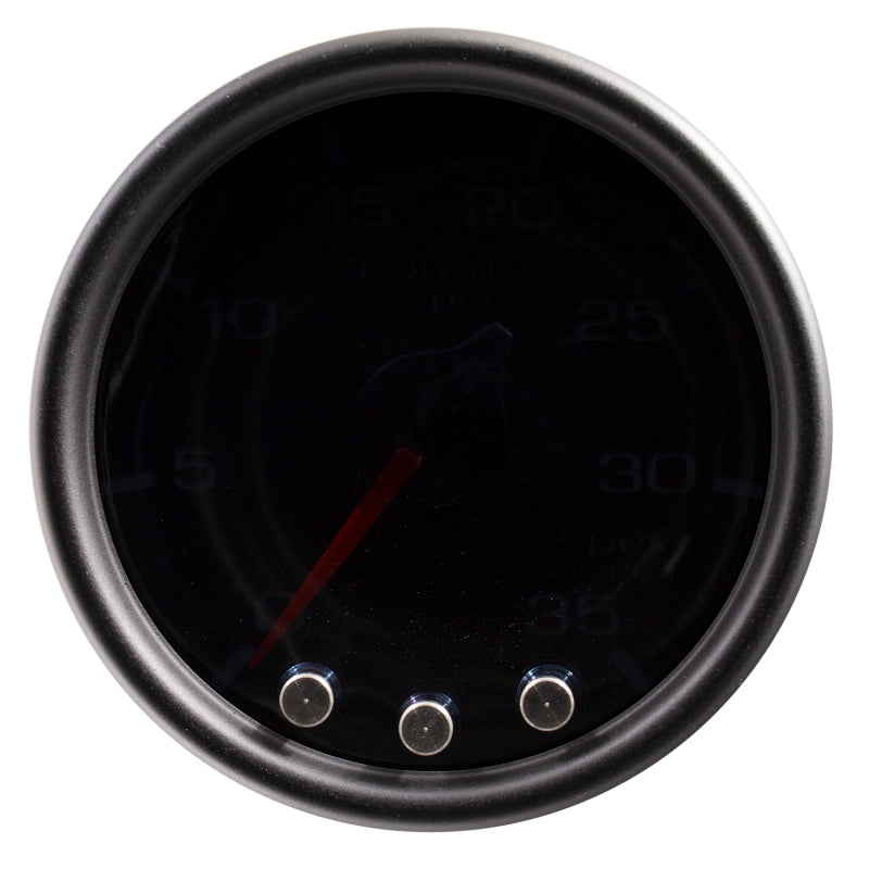 Autometer Spek-Pro Gauge Boost 2 1/16in 35psi Stepper Motor W/Peak & Warn Blacksmoke//Black - Burkken Auto Parts
