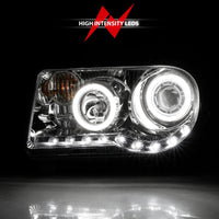 ANZO 2005-2010 Chrysler 300C Projector Headlights w/ Halo Chrome (CCFL) G2 - Burkken Auto Parts