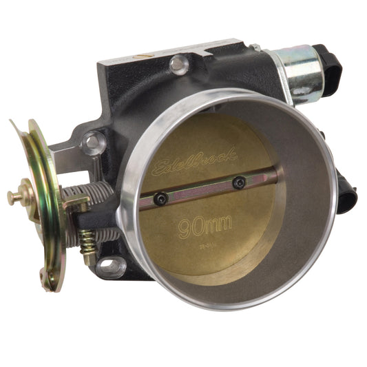Edelbrock Throttle Body Victor Universal LS1 90mm Black Mini Texture Powder Coating - Burkken Auto Parts