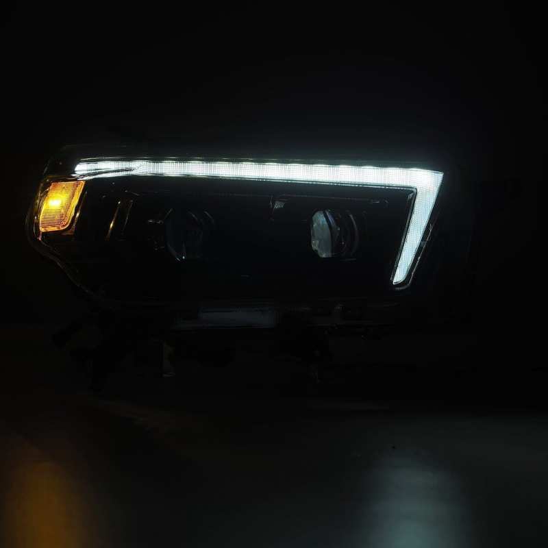 AlphaRex 10-13 Toyota 4Runner PRO-Series Proj Headlights Plank Style Alpha Blk w/Seq Signal/DRL - Burkken Auto Parts