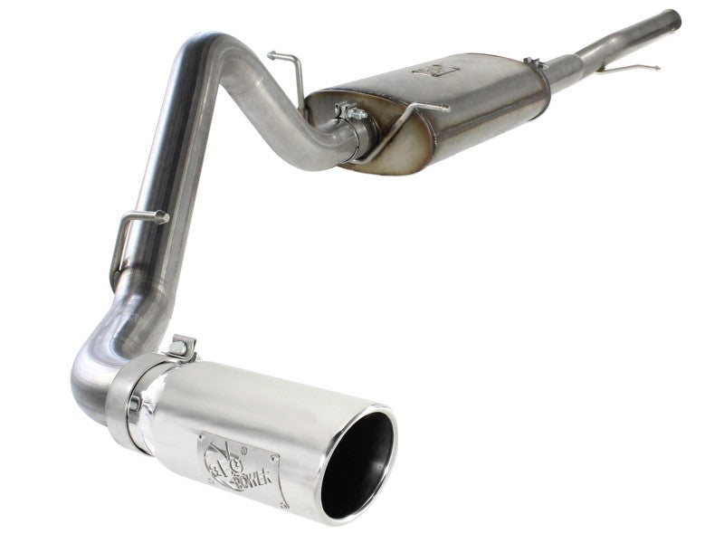aFe MACHForce XP Exh CB,Stainless steel GM Silverado/Sierra 1500 2014 V*-5.3/6.2L Polished tip - Burkken Auto Parts