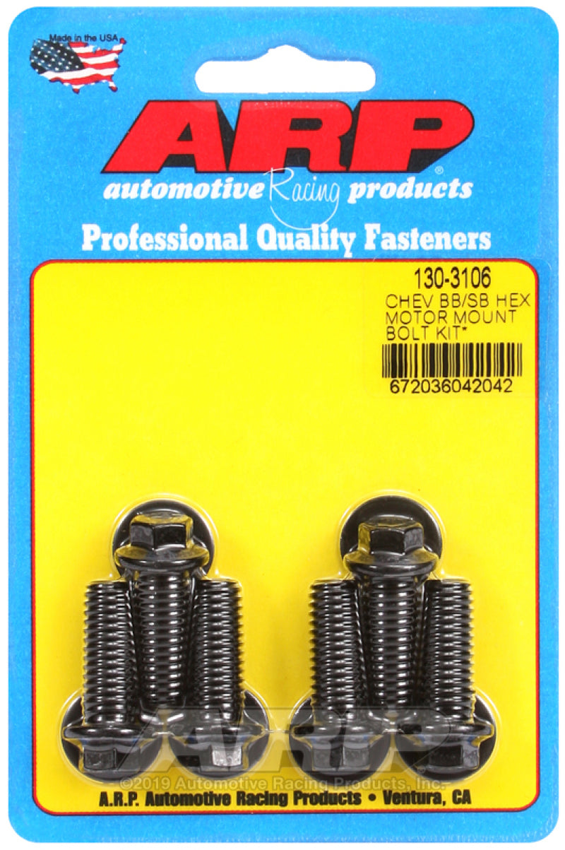 ARP Chevy Hex Motor Mount Bolt Kit w/ energy suspension Mounts - Burkken Auto Parts