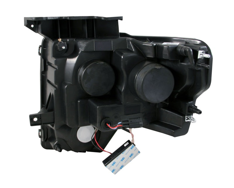 ANZO 2009-2014 Ford F-150 Projector Headlights w/ Halo Black (CCFL) G2 - Burkken Auto Parts