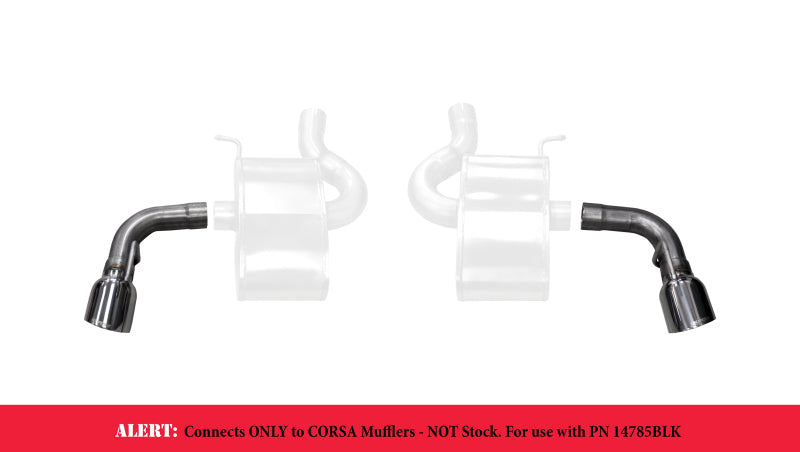 Corsa 2016-2024 Chevy Camaro SS 2.75in Inlet / 4.5in Outlet Polished Tip Kit (For Corsa ExhaustOnly) - Burkken Auto Parts