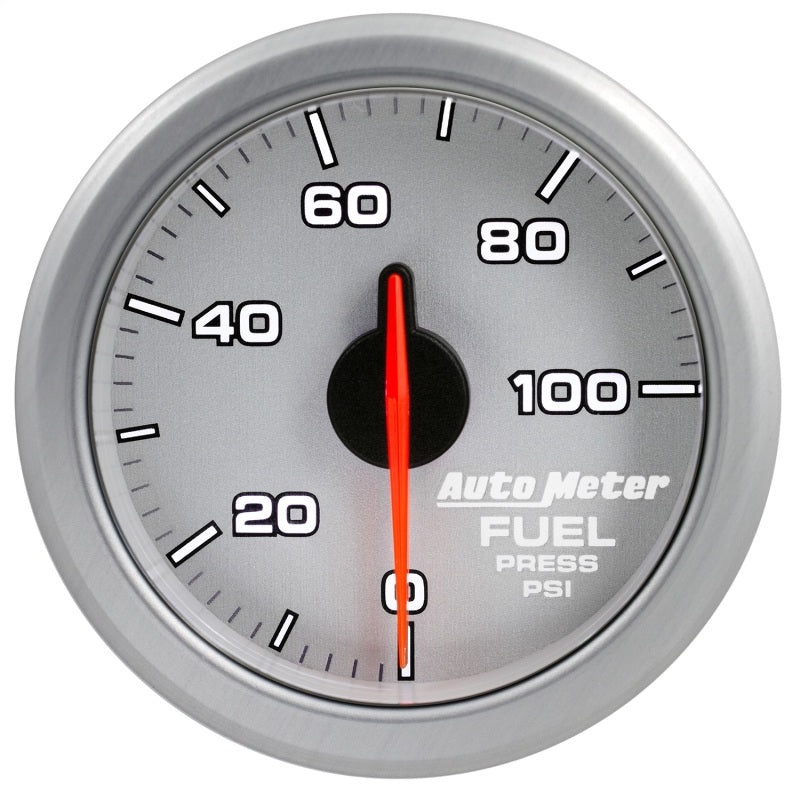 Autometer Airdrive 2-1/6in Fuel Pressure Gauge 0-100 PSI - Silver - Burkken Auto Parts
