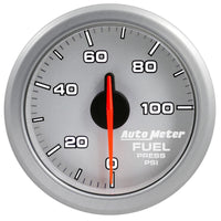 Autometer Airdrive 2-1/6in Fuel Pressure Gauge 0-100 PSI - Silver - Burkken Auto Parts