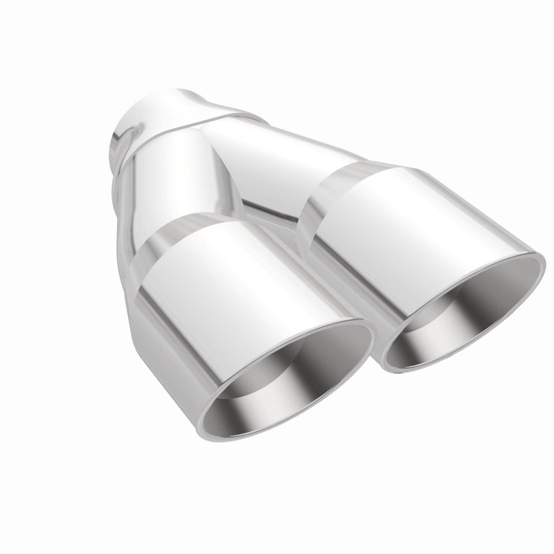 MagnaFlow Double Wall 3in Dual Round Polished Tip 2.25in Inlet - Burkken Auto Parts