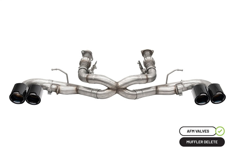 Corsa 20-25 Chevrolet Corvette C8 RWD 3in Xtreme Cat-Back Exhaust w/4.5in Carbon Fiber Black PVD Tip - Burkken Auto Parts