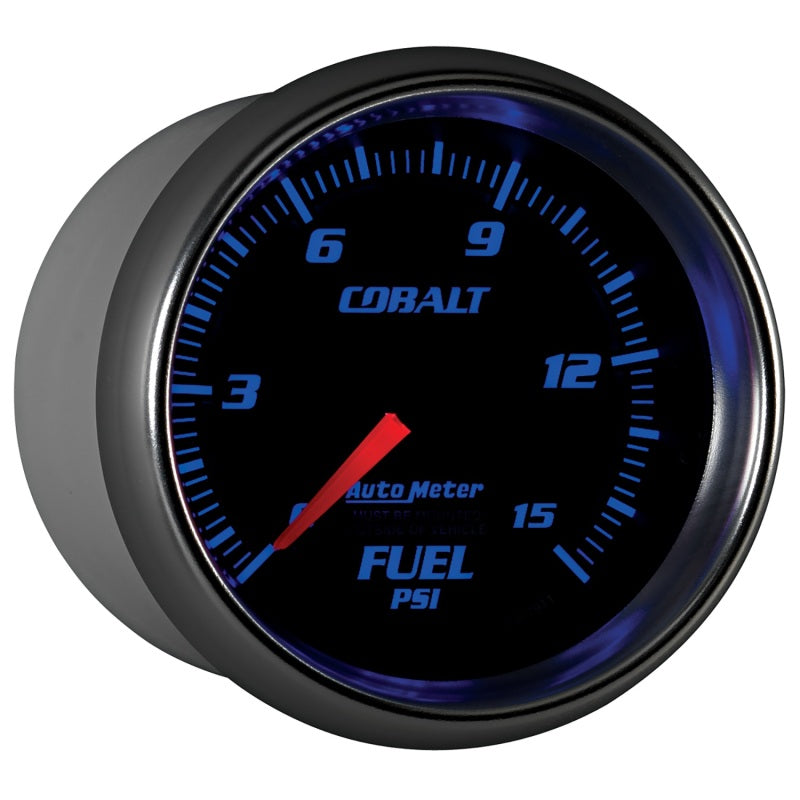 Autometer Cobalt 2-5/8in  Mechanical Fuel Pressure Gauge 0-15 PSI - Burkken Auto Parts