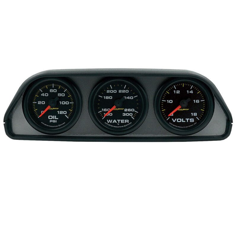AutoMeter Extreme Environment 3 Gauge Kit w/ Universal Dash Pod - Burkken Auto Parts