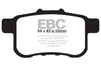 EBC 09-14 Acura TSX 2.4 Greenstuff Rear Brake Pads - Burkken Auto Parts
