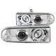 ANZO 1998-2005 Chevrolet S-10 Projector Headlights w/ Halo Chrome - Burkken Auto Parts
