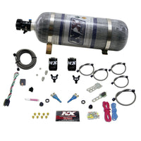Nitrous Express 92-95 Dodge V8 TBI Dual Nozzle Nitrous Kit (50-125HP) w/Composite Bottle - Burkken Auto Parts