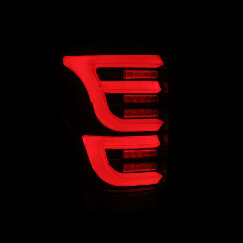 AlphaRex 07-13 Toyota Tundra LUXX-Series LED Tail Lights Black-Red - Burkken Auto Parts