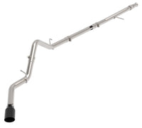 aFe Large Bore-HD 3in 409SS DPF-Back 20-21 GM Trucks L6-3.0L (td) LM2 - Black Tip - Burkken Auto Parts