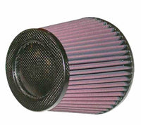 K&N Cone Filter 5in ID 6.5in base 4.5in top 5.625in height carbon fiber look - Burkken Auto Parts