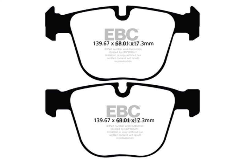 EBC 10+ BMW 535i 3.0 Twin Turbo GT (F07) Greenstuff Rear Brake Pads - Burkken Auto Parts