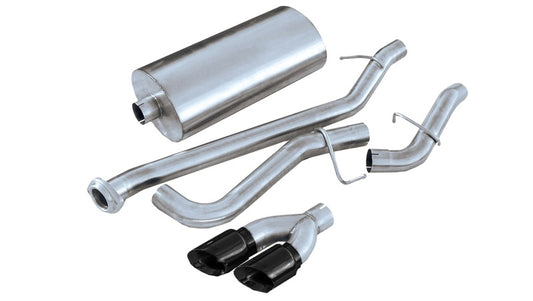 Corsa 1999-2006 GMC Sierra Reg. Cab/Short Bed 1500 4.8L V8 Black Sport Cat-Back Exhaust - Burkken Auto Parts