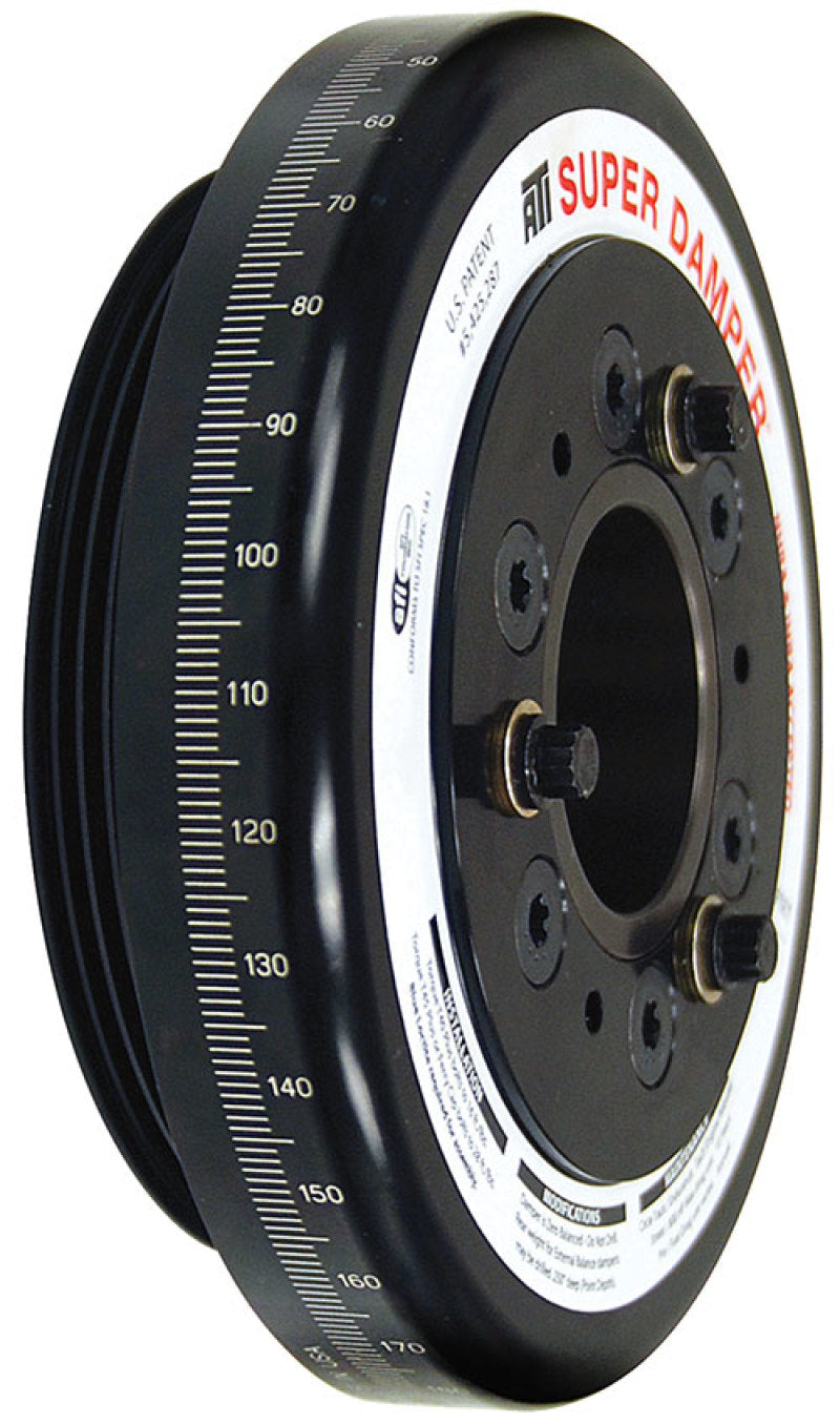 ATI Damper - 7.074in - Alum - Honda D - 4 Grv Rear Alum uminum Pulley - 10 Percent Underdrive - Burkken Auto Parts