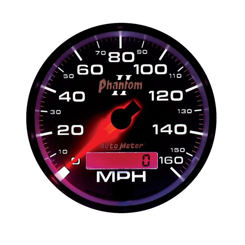 Autometer Phantom II 3-3/8in 160 MPH Electronic Programmable In-Dash Speedometer - Burkken Auto Parts