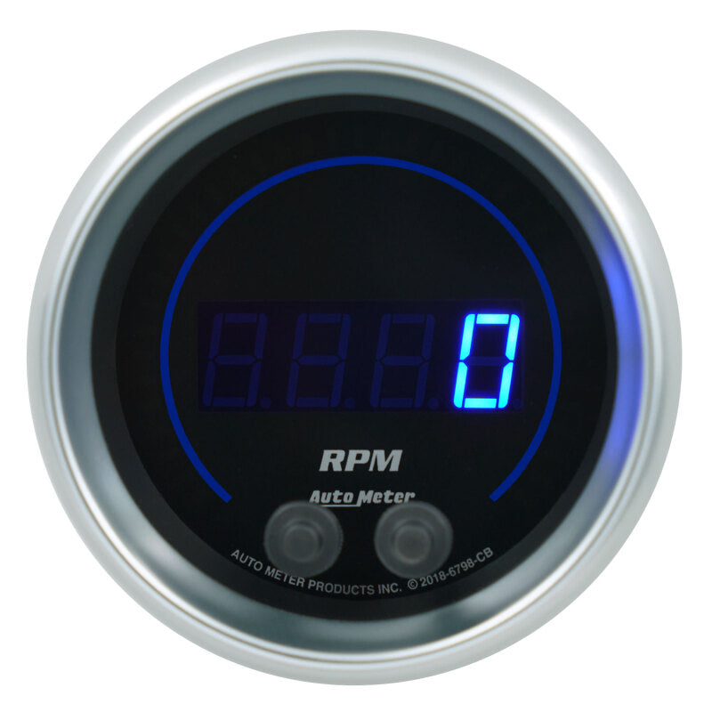 Autometer 85.7mm Black 0-16K RPM Tachometer Cobalt Elite Digital Gauge - Burkken Auto Parts