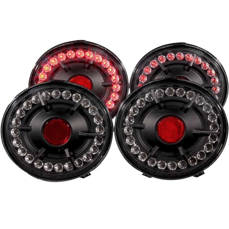 ANZO 2005-2010 Chevrolet Corvette LED Taillights Black 4pc - Burkken Auto Parts