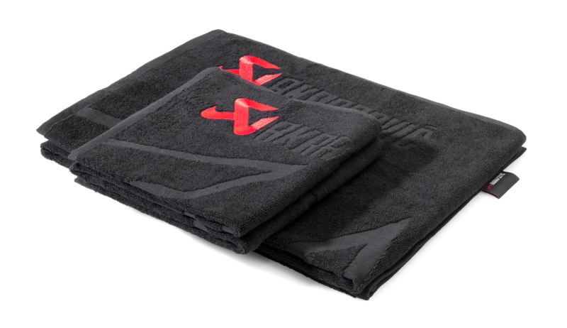 Akrapovic Towel Set - Black w/ Red Logo - Burkken Auto Parts