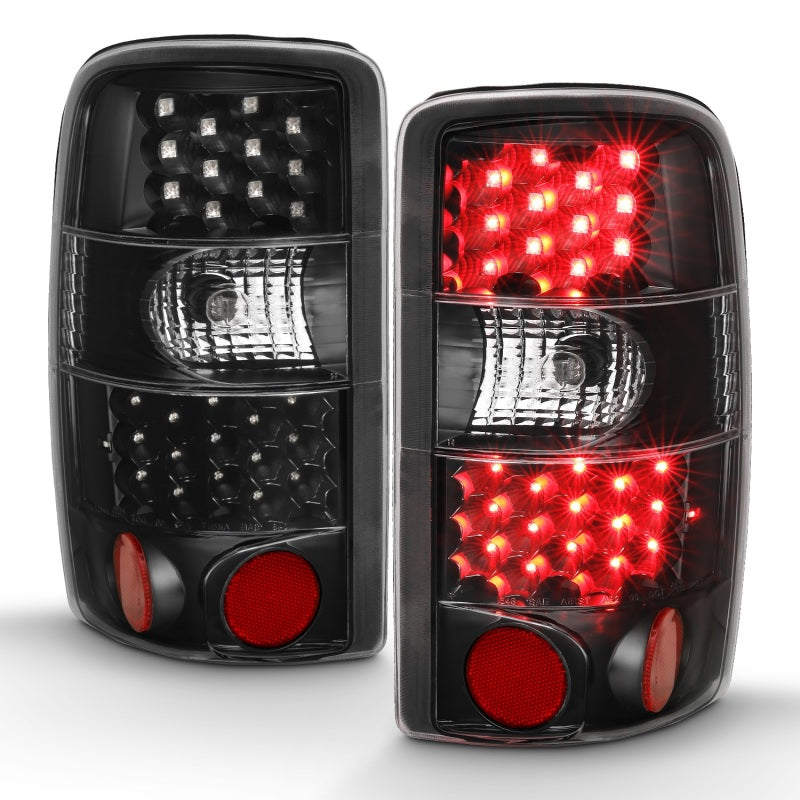 ANZO 2000-2006 Chevrolet Tahoe Led Taillights Black/Clear - Burkken Auto Parts
