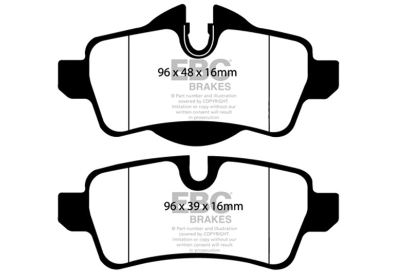 EBC 07-14 Mini Hardtop 1.6 Greenstuff Rear Brake Pads - Burkken Auto Parts