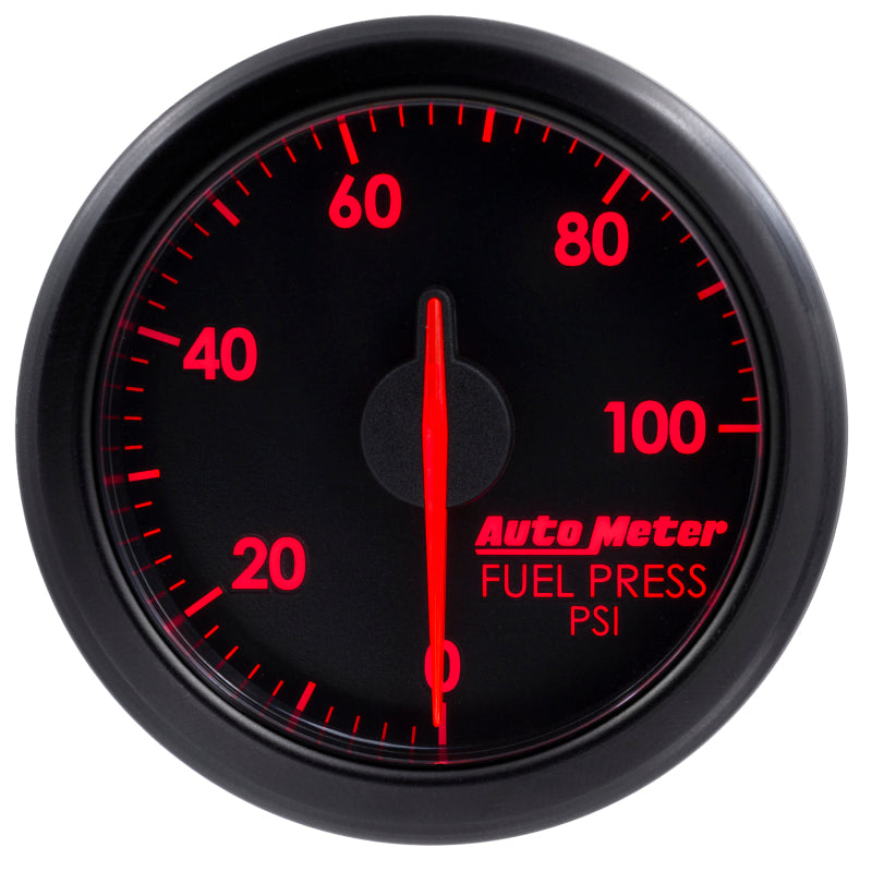 Autometer Airdrive 2-1/6in Fuel Pressure Gauge 0-100 PSI - Black - Burkken Auto Parts