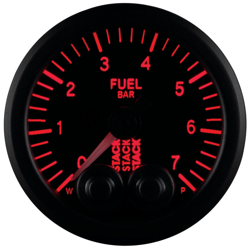 Autometer Stack 52mm 0-7 Bar M10 Male Pro-Control Fuel Pressure Gauge - Black - Burkken Auto Parts