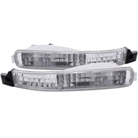 ANZO 1992-1993 Honda Accord Euro Parking Lights Chrome - Burkken Auto Parts