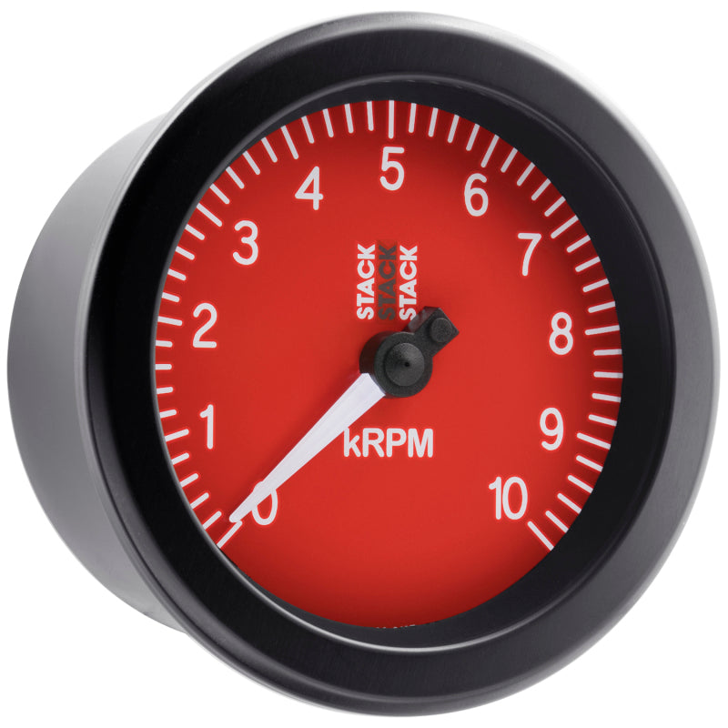 Autometer Stack Sport 88mm 0-10K RPM Tachometer - Red - Burkken Auto Parts