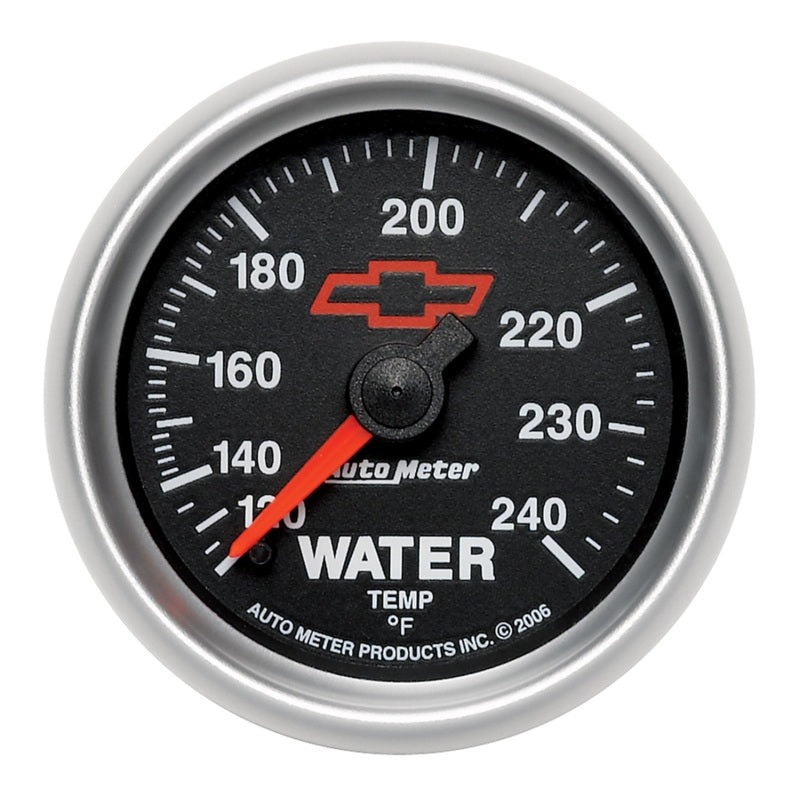 Autometer Sport-Comp II 2-1/16in 120-240 Deg Mechanical Water Temp Gauge - Bowtie Black - Burkken Auto Parts
