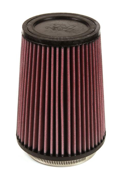 K&N Filter Universal Rubber Filter 4 inch Flange 5 3/8 inch Base 4 3/8 inch Top 7 inch Height - Burkken Auto Parts