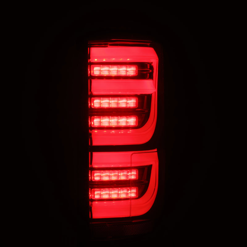 AlphaRex 15-20 Ford F-150 Luxx LED Tail Lights (Pair) Black/Red (Not For Blind Spot Sensor Models) - Burkken Auto Parts