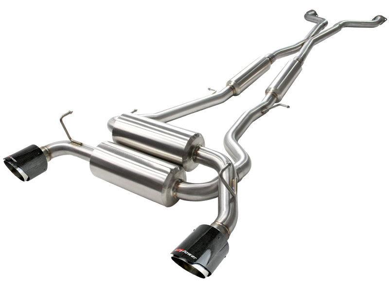 aFe Takeda 2-1/2in 304SS Cat-Back Exhaust Infiniti G37 08-13/Q60 14-15 V6-3.7 w/ Carbon Fiber Tips - Burkken Auto Parts