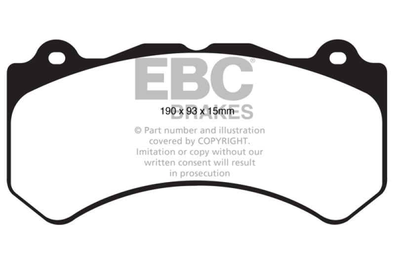 EBC 16+ Cadillac ATS-V 3.6 Twin Turbo Redstuff Front Brake Pads - Burkken Auto Parts