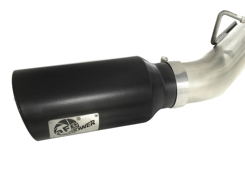 aFe MachForce XP Exhaust 4inch DP-Back All SS 2011-14 GM Diesel Trucks V8-6.6L LML Black Tips - Burkken Auto Parts