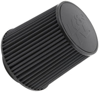 K&N Universal Rubber Filter-Round Tapered 4.5in Flange ID x 8in Base OD x 6.625in Top OD x 8in H - Burkken Auto Parts