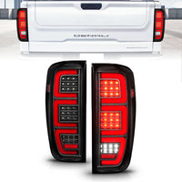 ANZO 19-23 GMC Sierra 1500/2500HD/3500HD Black Replacement Full LED Bar Tail Light - Burkken Auto Parts