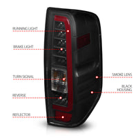 ANZO 2005-2021 Nissan Frontier LED Taillights Black Housing/Smoke Lens - Burkken Auto Parts