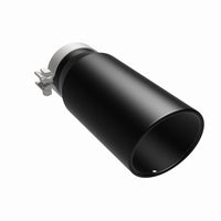 MagnaFlow Tip Stainless Black Coated Single Wall Round Single Outlet 5in Dia 4in Inlet 13in L - Burkken Auto Parts