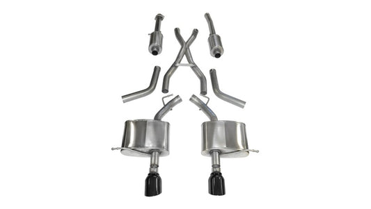 Corsa 2011-2024 Dodge Durango 5.7L V8 Black Sport Dual Rear Cat-Back Exhaust - Burkken Auto Parts