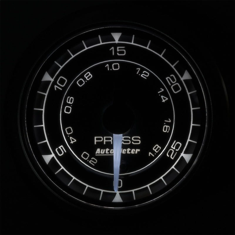 Autometer Chrono 2-1/16in 30PSI Pressure Gauge - Burkken Auto Parts