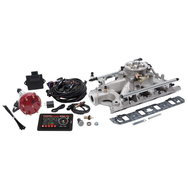 Edelbrock Pro Flo 4 EFI System Seq Port Ford Super Victor 8.2 302-347 625 HP 35lb/hr Satin Finish - Burkken Auto Parts