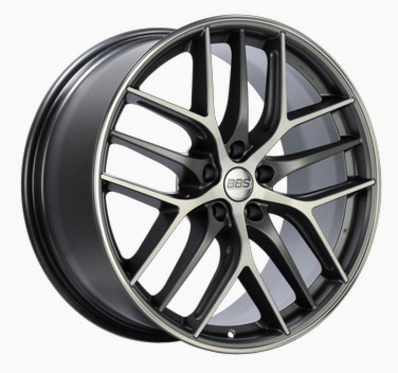 BBS CC-R 19x8.5 5x112 ET30 Satin Graphite Diamond Cut Polished Rim Protector Wheel -82mm PFS Req. - Burkken Auto Parts